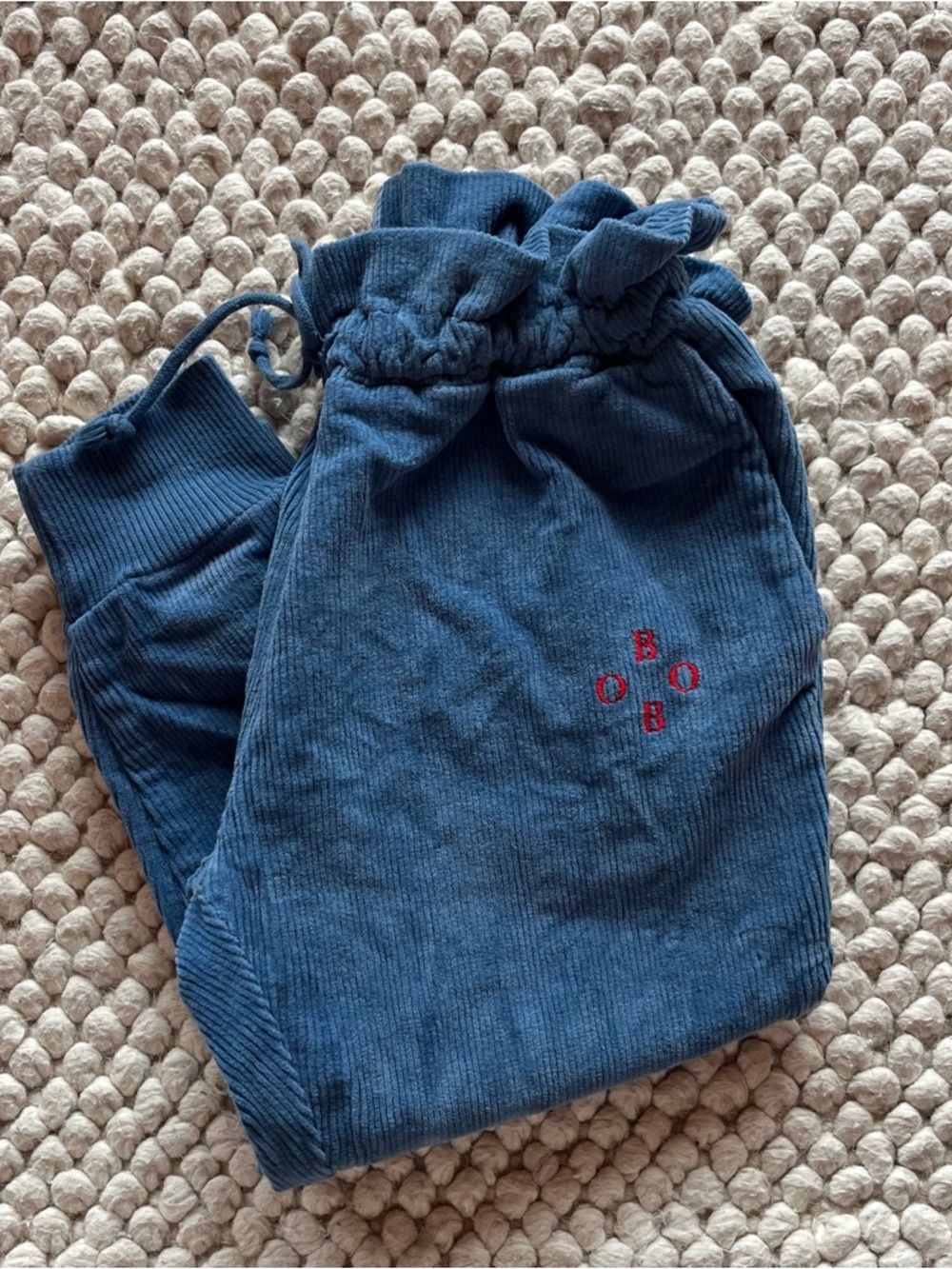 Bobo Choses Blue Ribbed corduroy pants